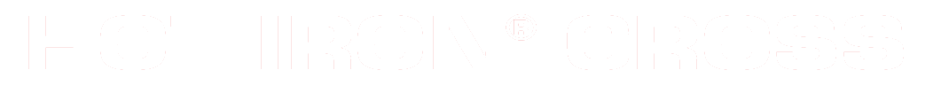Логотип HOT IRON CROSS (белый)